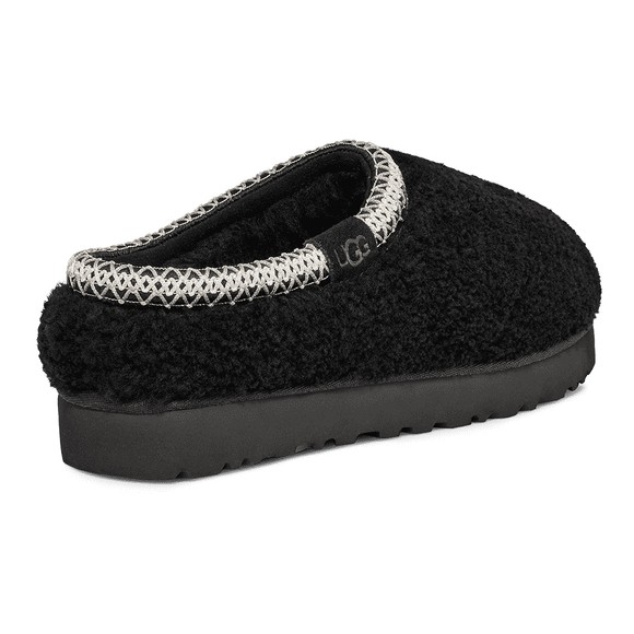 Ugg Womens Black Maxi Curly Tasman Slipper main image