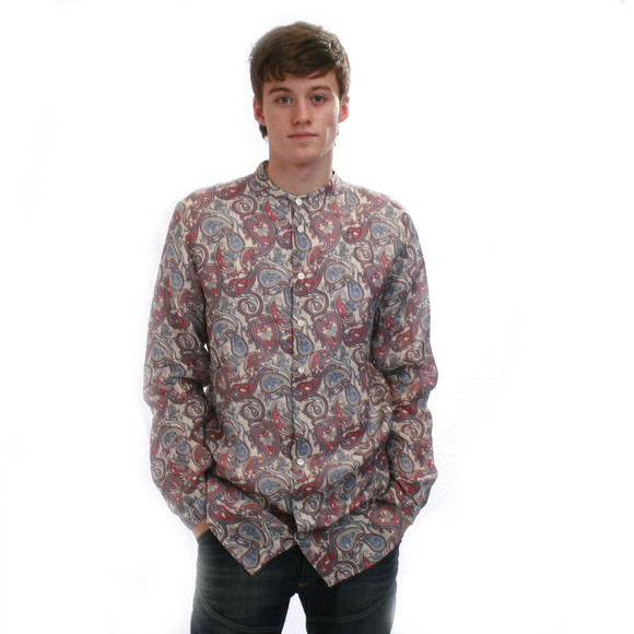 Pretty Green (Black Label) Mens Multicoloured Pretty Green Ecru,Red,Blue. Vintage Paisley main image