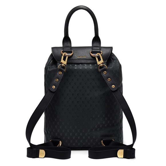 Holland Cooper Womens Black Regency Monogram Backpack main image