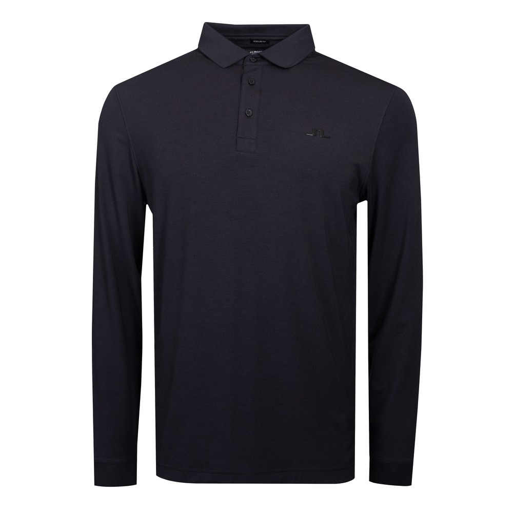 J.Lindeberg Florian Long Sleeve Polo Shirt | Oxygen Clothing