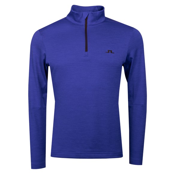 J.Lindeberg Mens Blue Destry Half Zip Midlayer main image