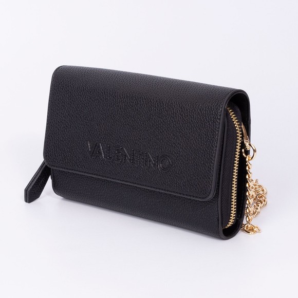 Valentino Bags Womens Black Rised RE Wallet With Shoulder Strap main image