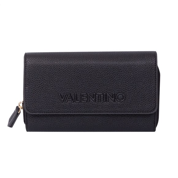 Valentino Bags Womens Black Rised RE Wallet With Shoulder Strap main image