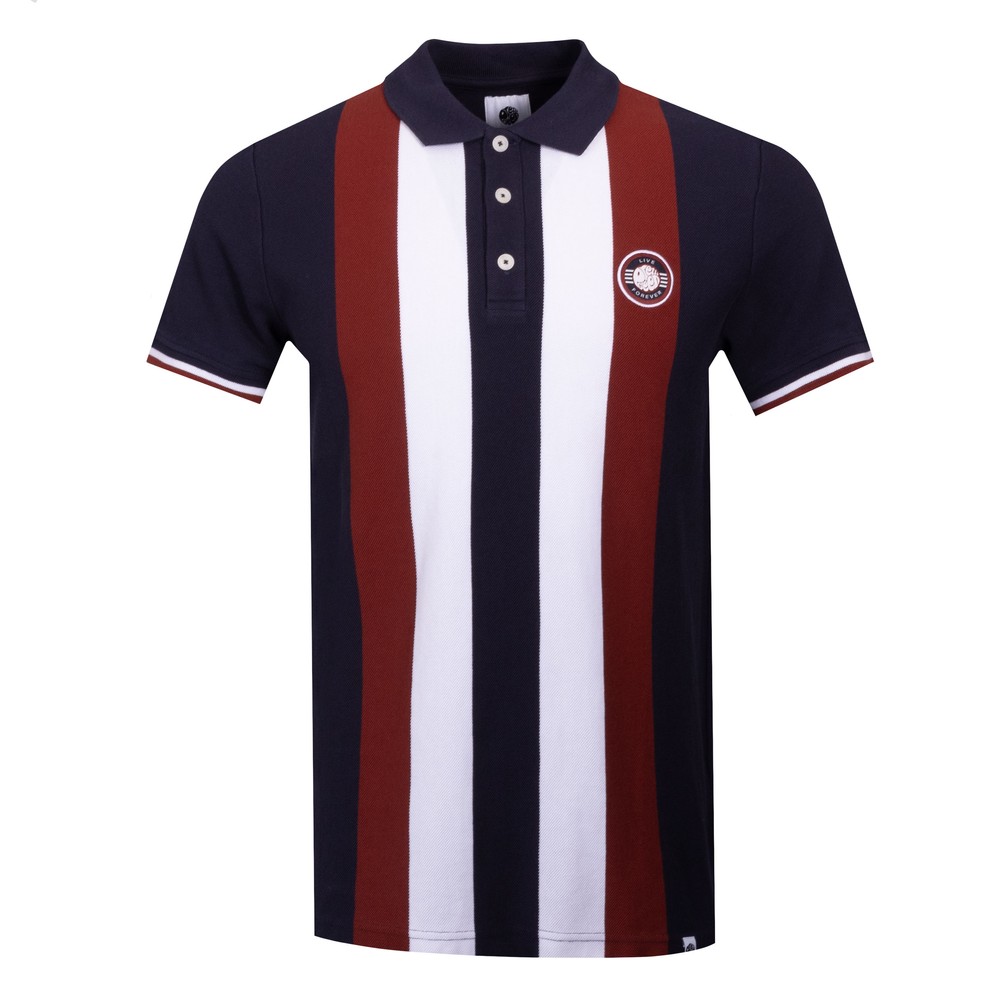 Live Forever Engineered Stripe Polo