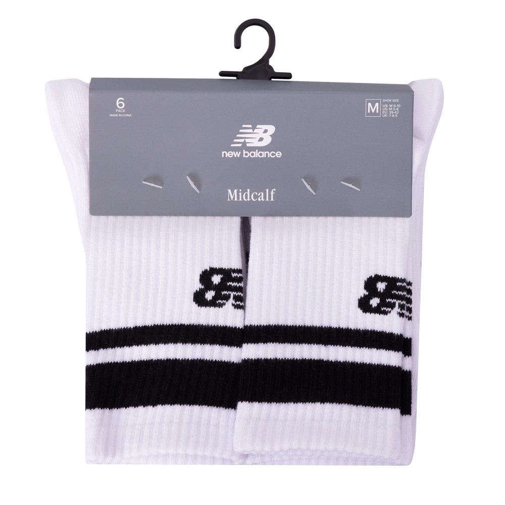 6 Pack Sports Stripe Essential Socks