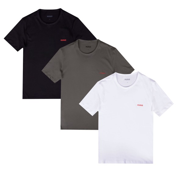HUGO Mens White 3 Pack T-Shirts main image