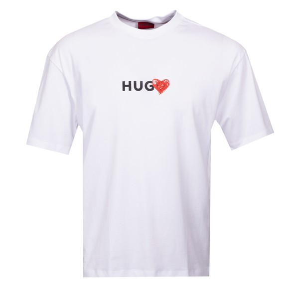 HUGO Mens White Dewdam T Shirt main image
