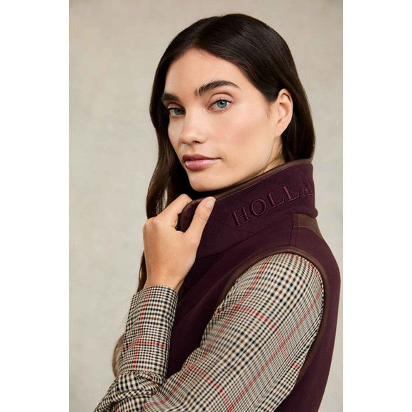 Holland Cooper Womens Purple Country Fleece Gilet main image