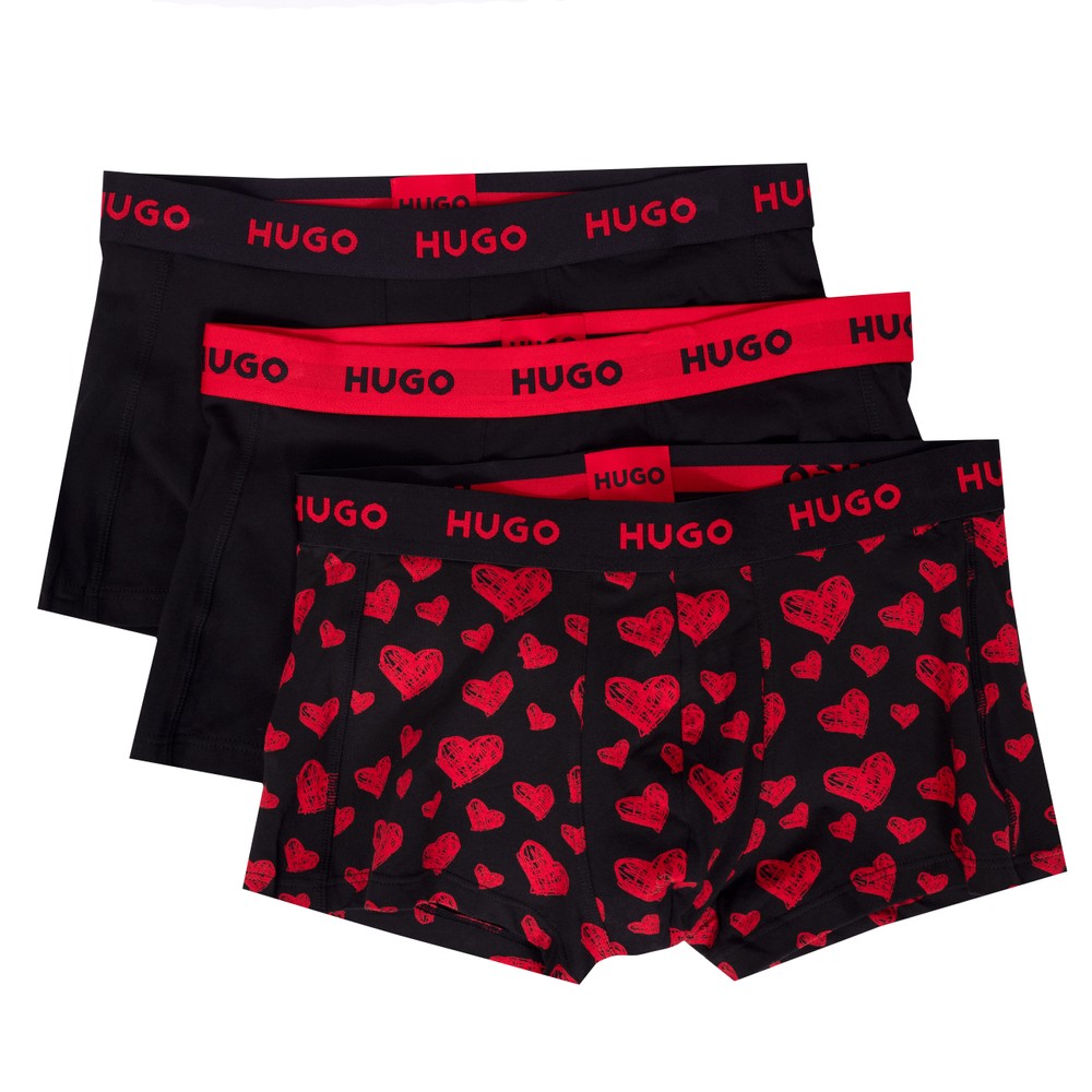 3 Pack Heart & Plain Boxer