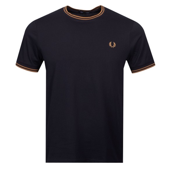 Fred Perry Mens Blue Twin Tipped T-Shirt main image