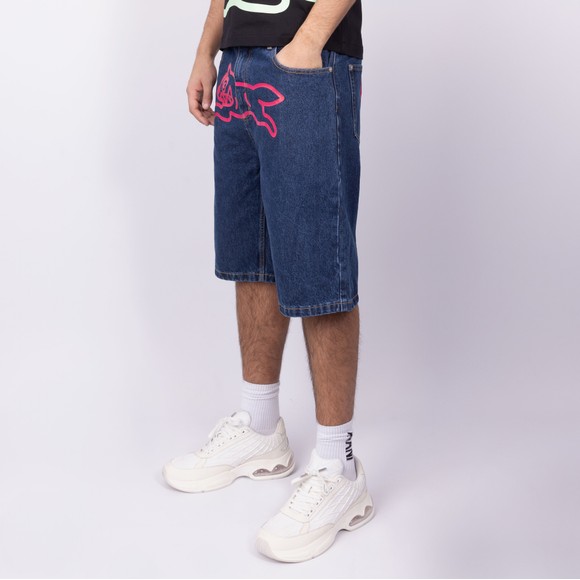 BBC Icecream Mens Blue Running Dog Denim Shorts main image