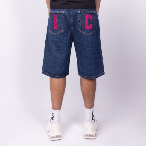 BBC Icecream Mens Blue Running Dog Denim Shorts main image