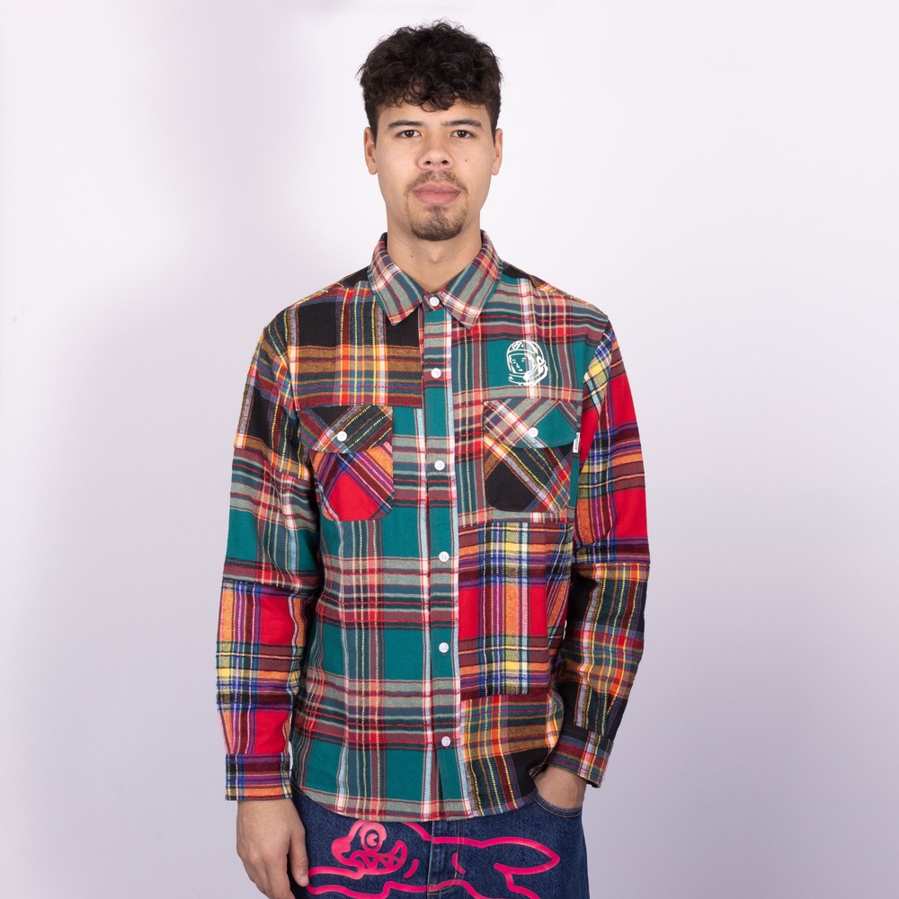 Billionaire Boys Club Patchwork Check Shirt | Oxygen Clothing