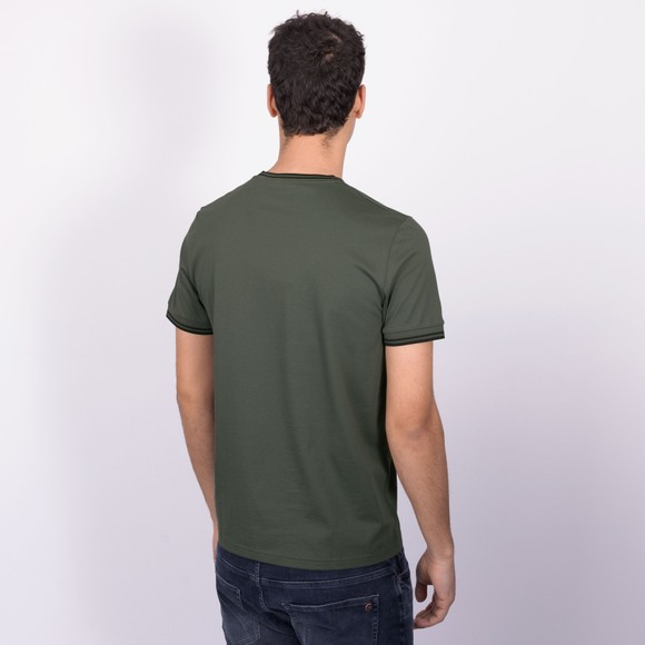 Fred Perry Mens Green Twin Tipped T-Shirt main image