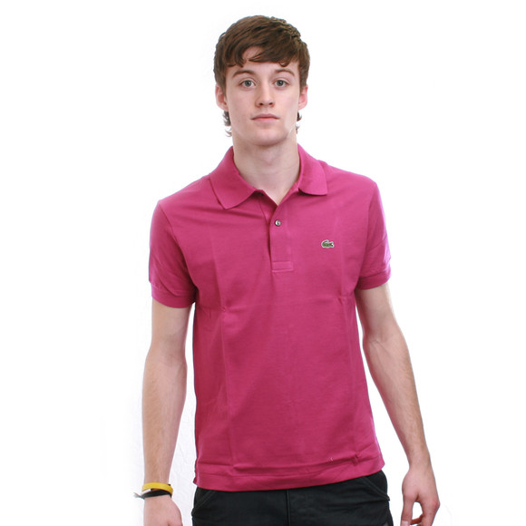 Lacoste Mens Purple Lacoste Pourpre Italian Fit Polo Shirt main image