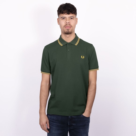 Fred Perry Mens Green Twin Tipped Polo Shirt #2