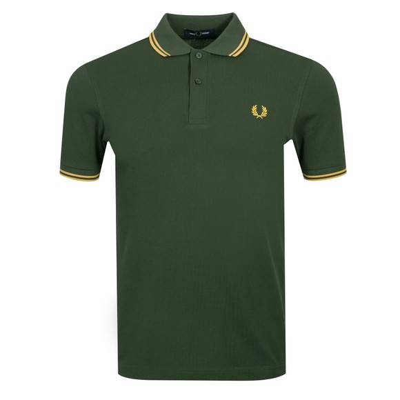 Fred Perry Mens Green Twin Tipped Polo Shirt #1
