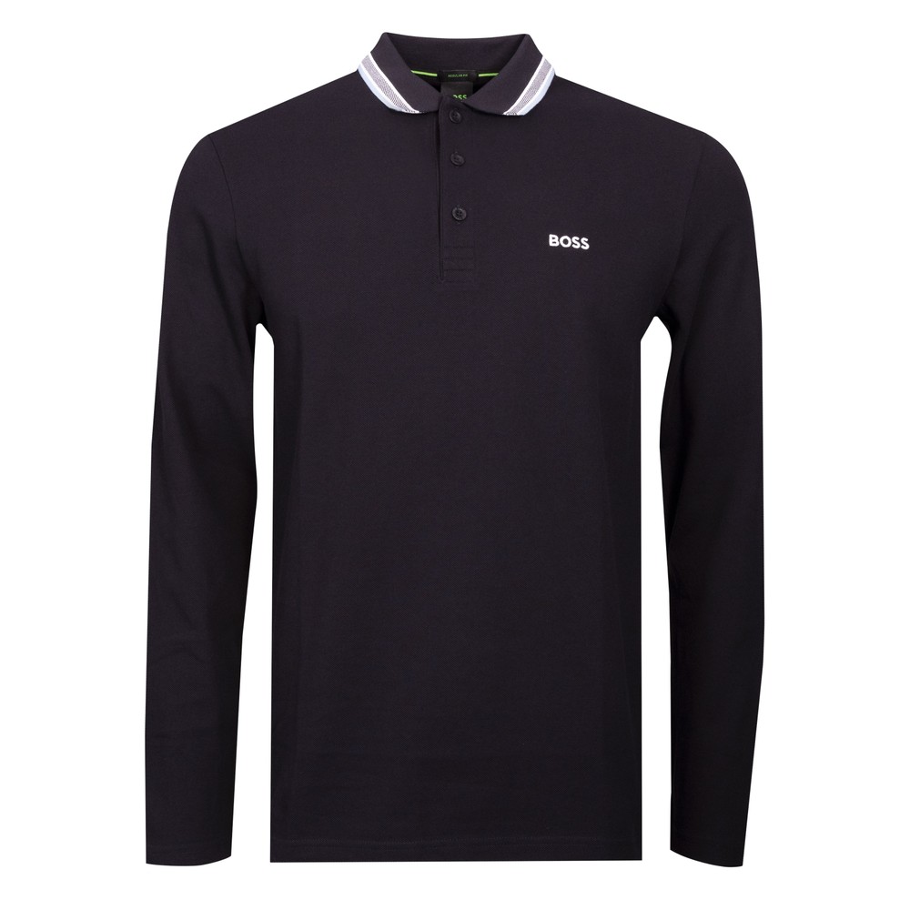 Athleisure Plisy Long Sleeve Polo Shirt