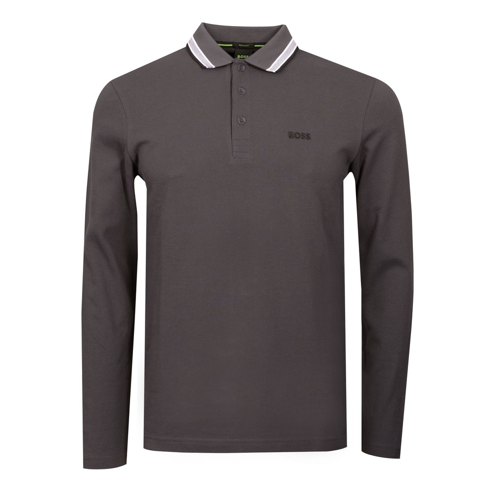Athleisure Plisy Long Sleeve Polo Shirt