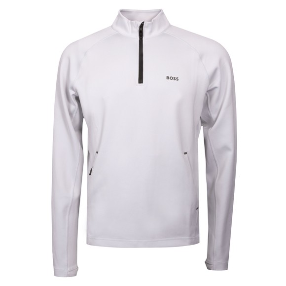 BOSS Mens Grey Athleisure Active Half Zip Sweatshirt main image