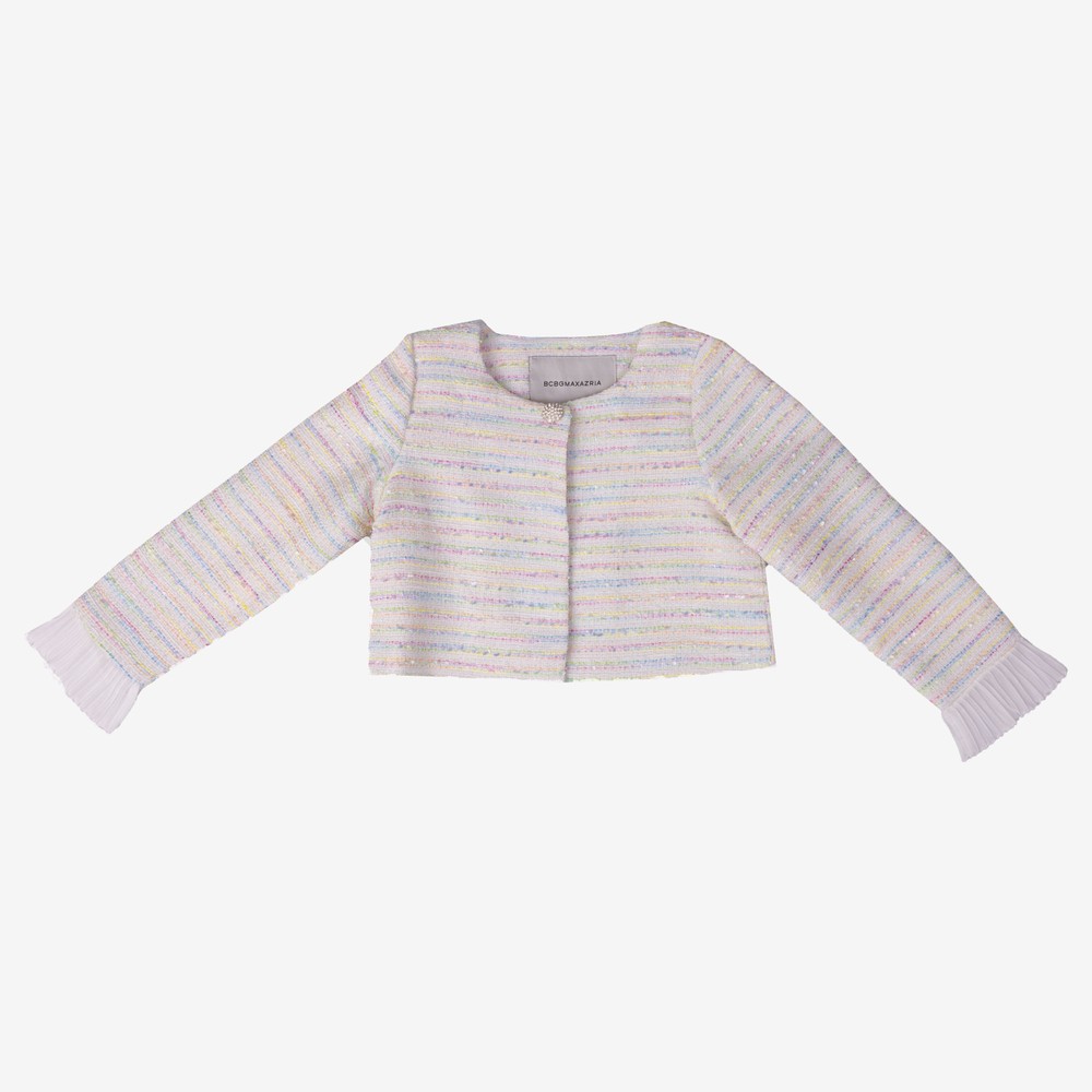 Frill Sleeve Tweed Jacket