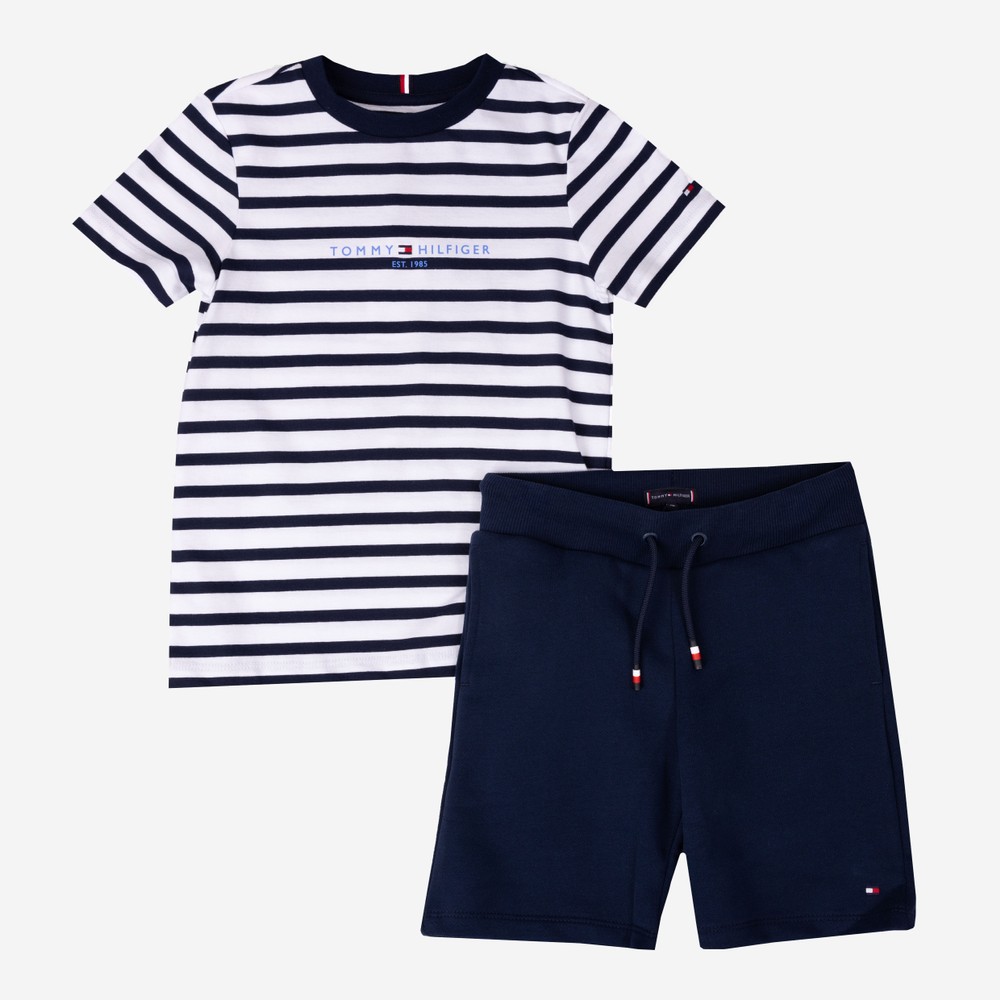 Essential Stripe T Shirt & Short Set