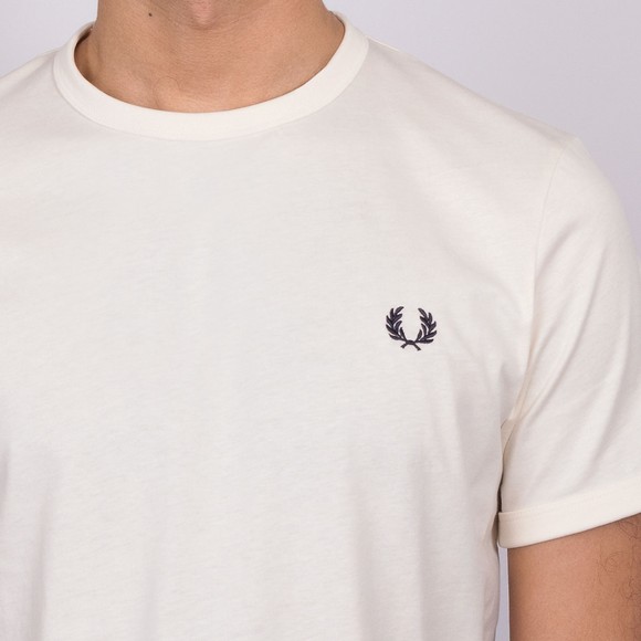 Fred Perry Mens Off-White Ringer T-Shirt main image