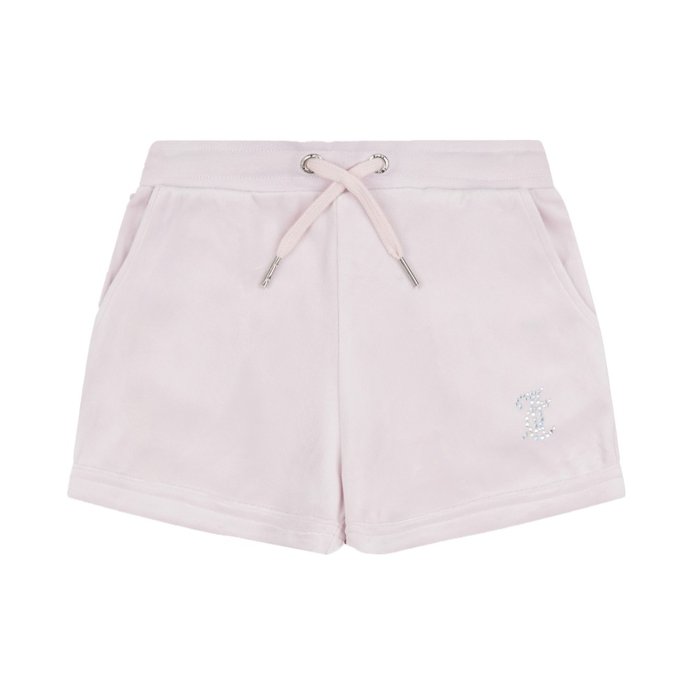 Diamante Velour Fold Up Shorts