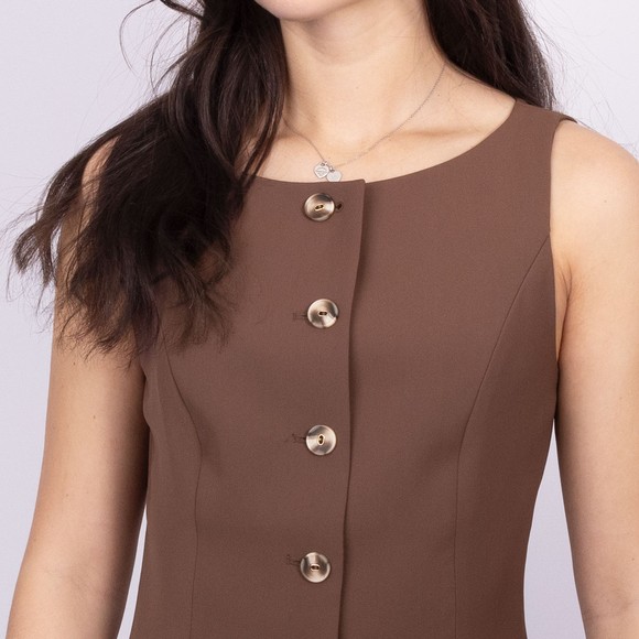 French Connection Womens Brown Harrie Suiting Waistcoat main image