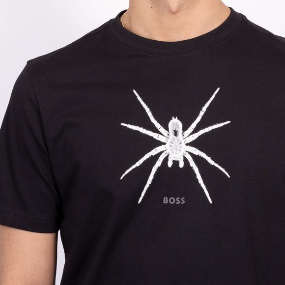 BOSS Mens Black Casual Spiderbat T Shirt main image