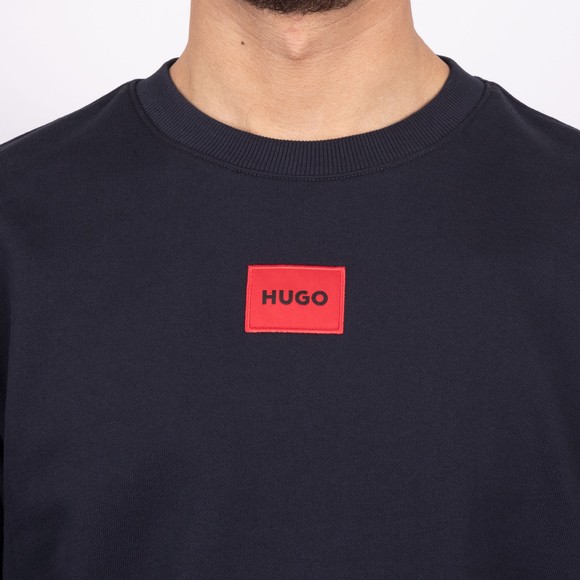 HUGO Mens Blue Diragol Crew Sweatshirt #3