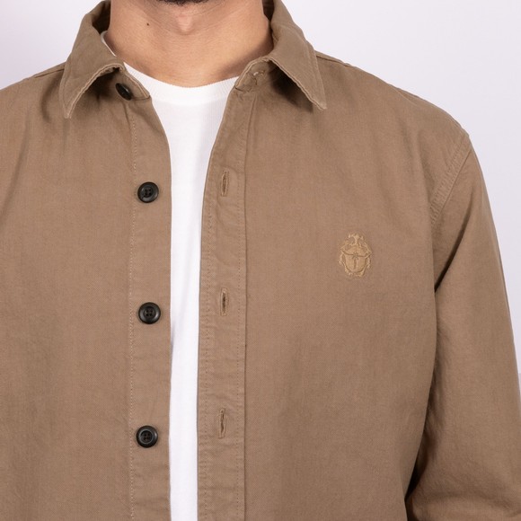 Edwin Mens Brown Sebastian Workwear LS Shirt main image