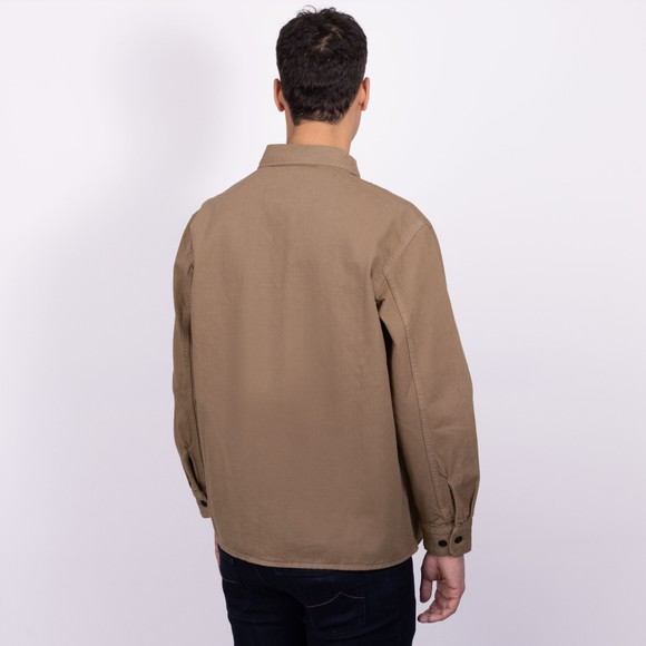 Edwin Mens Brown Sebastian Workwear LS Shirt main image