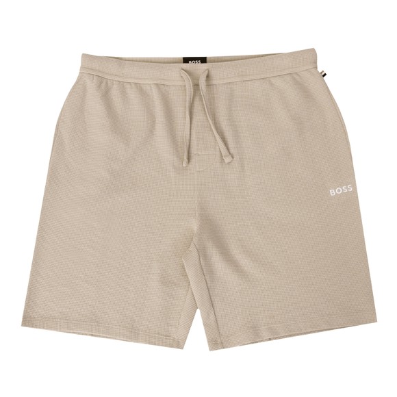BOSS Bodywear Mens Off-White Waffle Shorts #1