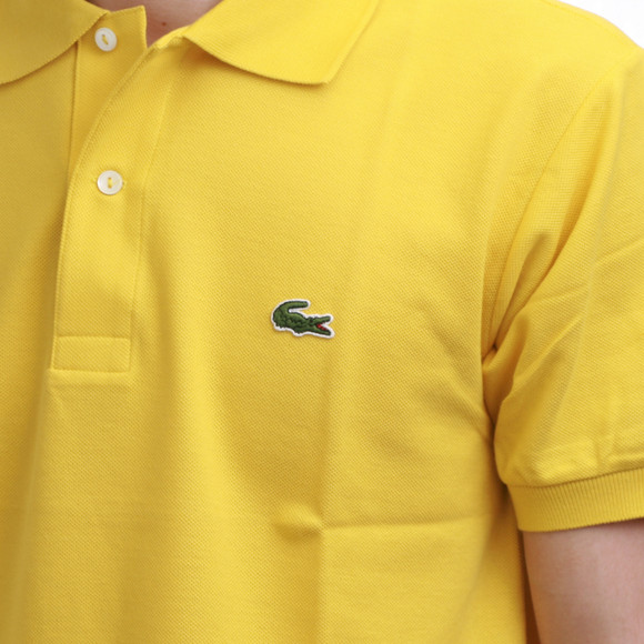 Lacoste Mens Yellow Lacoste Curry Plain Polo Shirt #2