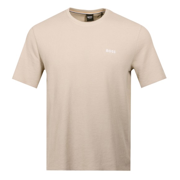 BOSS Bodywear Mens Off-White Waffle T-Shirt main image