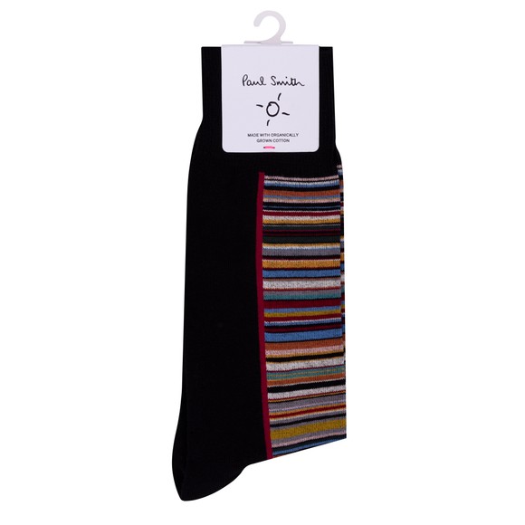Paul Smith Mens Black Half Signature Sock main image