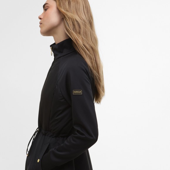 Barbour International Womens Black Caprice Quilted Sweat Jacket main image