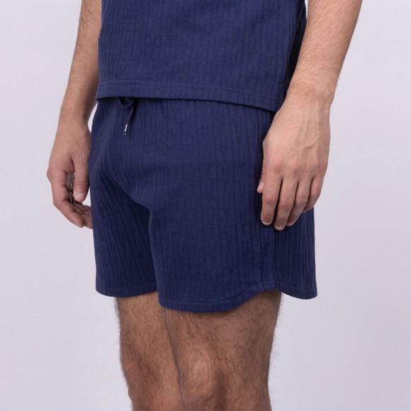 Moschino Mens Blue Embossed M Jersey Shorts main image