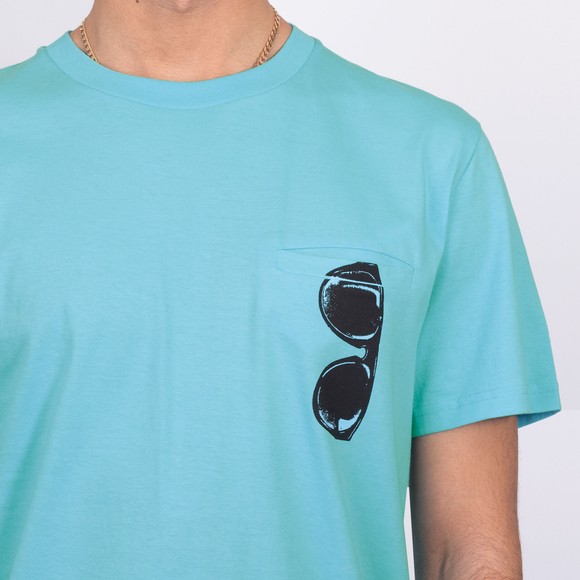 Moschino Mens Blue Sunglass Pocket Print T Shirt main image