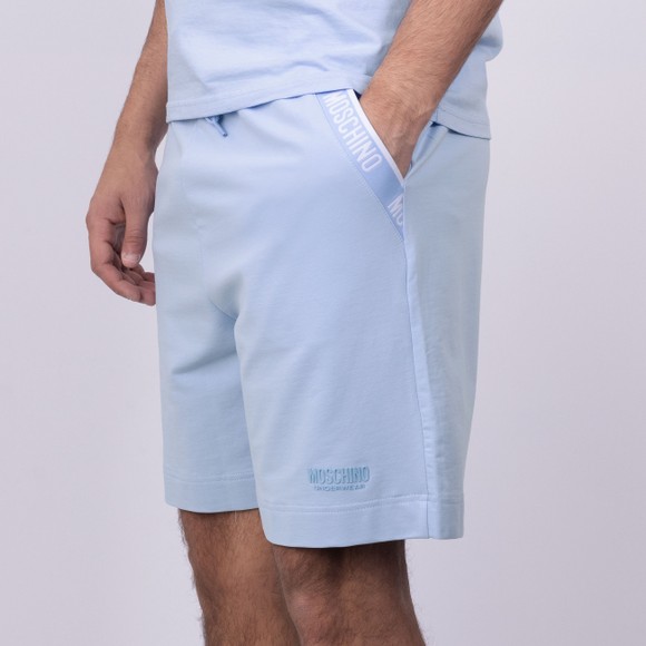 Moschino Mens Blue Tape Pocket Print Shorts #3