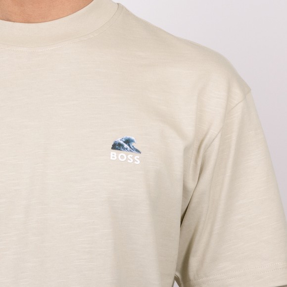 BOSS Mens Off-White Casual Te Numbers T Shirt main image
