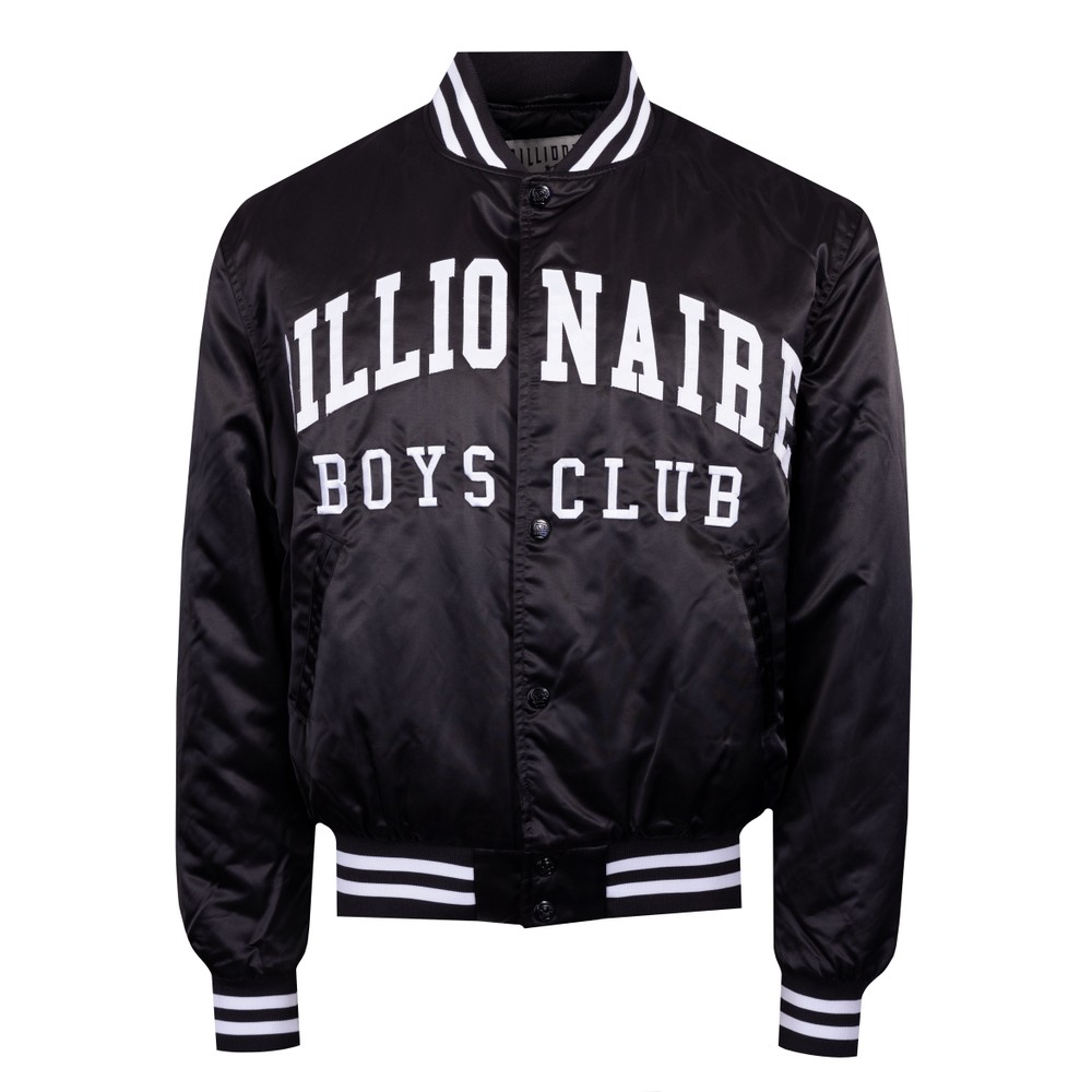 College Satin Bomber Jacket