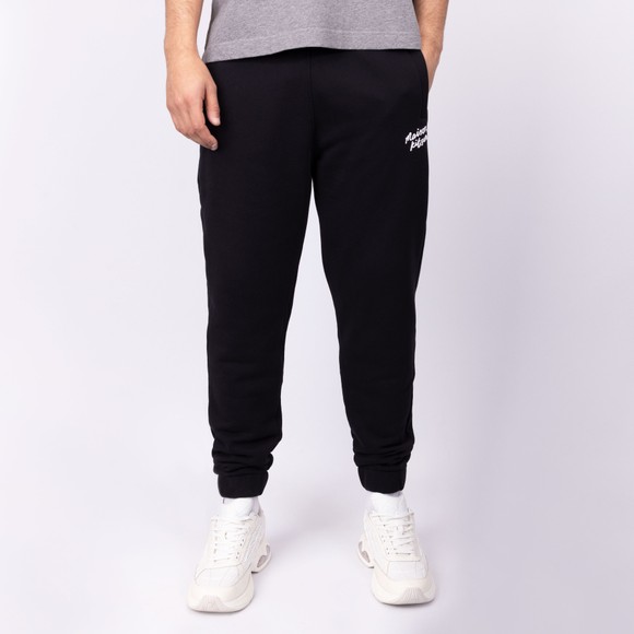 Maison Kitsune Mens Black Handwriting Comfort Joggers main image