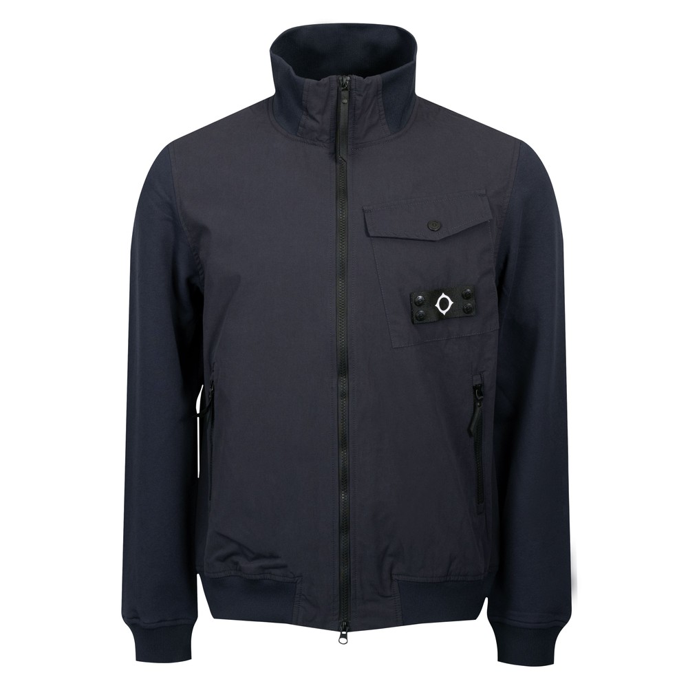 Full Zip Mixed Media Sweat