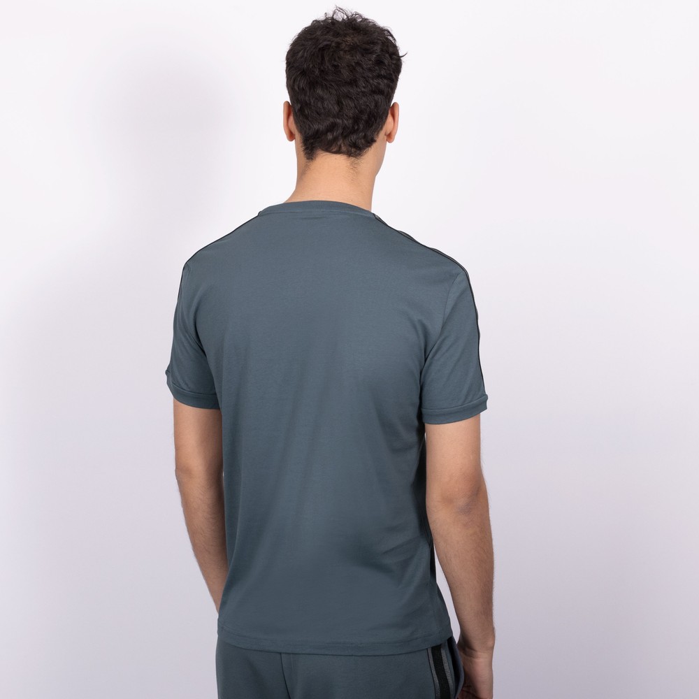 EA7 Emporio Armani Stripe Tape Logo T-Shirt | Masdings