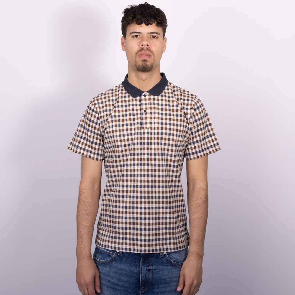 Aquascutum Iconic Check Polo Shirt | Oxygen Clothing