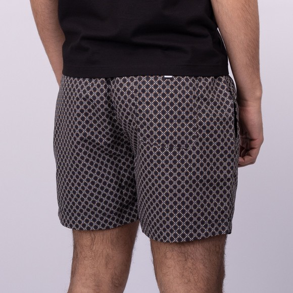 BOSS Bodywear Mens Black Vibe Pattern Swim Short #4