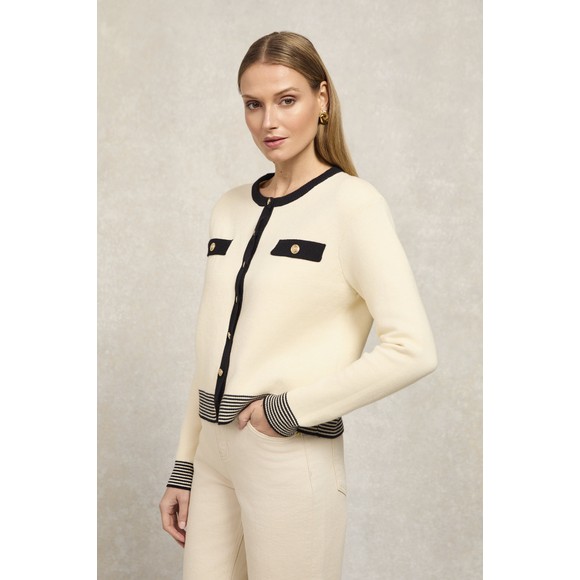 Holland Cooper Womens Off-White Bridget Cardigan  main image