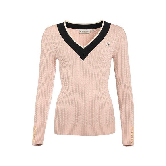 Holland Cooper Womens Pink Lucy Knitted Jumper  main image